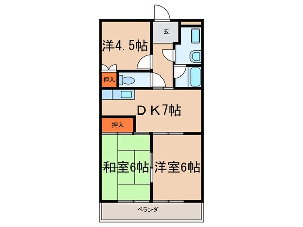 シュエル平芝の物件間取画像